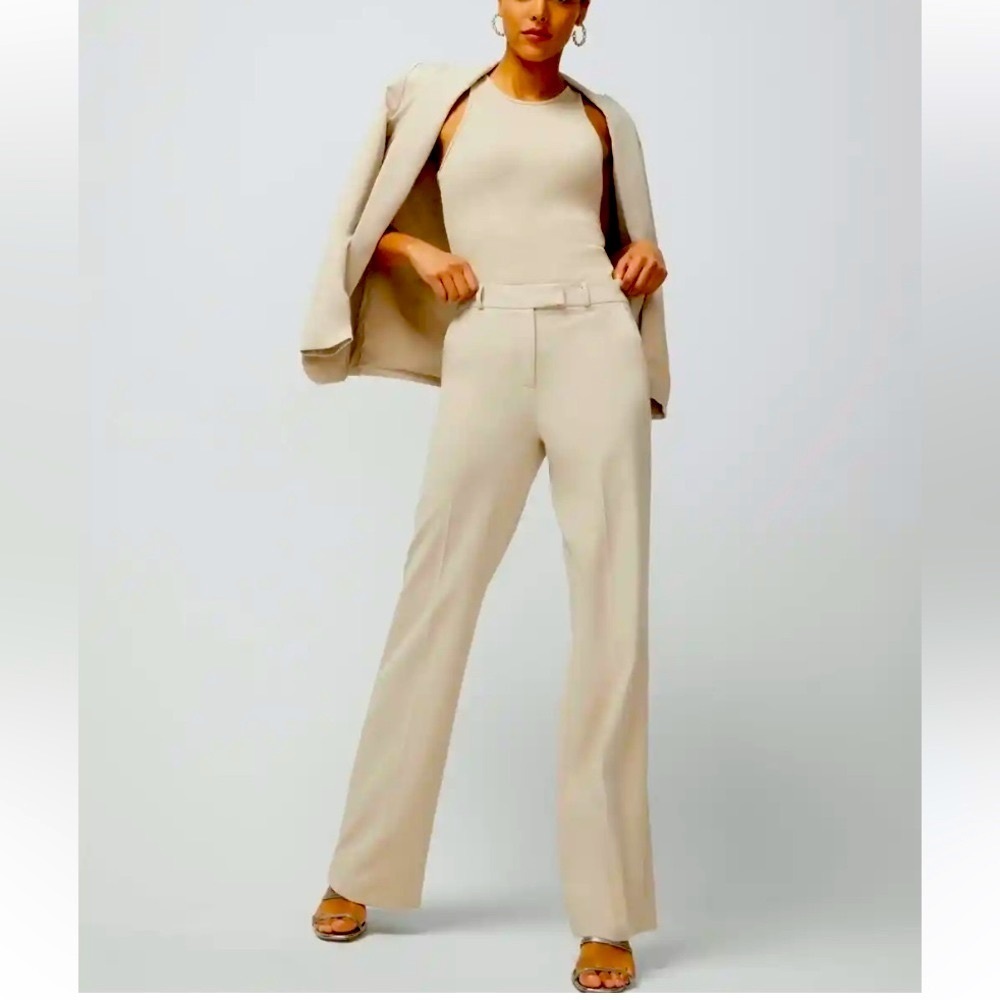 WHBM Linen Dress Pants Modern Boot  Size 8R